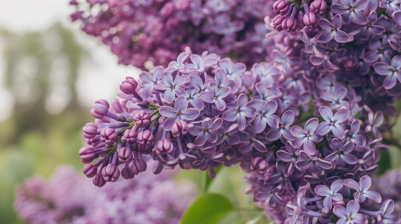 Beautiful purple lilacs